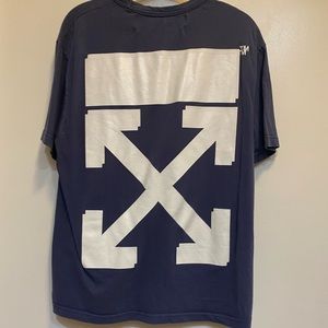 OFF-WHITE x Champion Navy Reverse Weave Edition T-Shirt